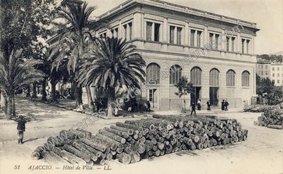 Carte postale ancienne Hôtel de Ville — Ajaccio (Corse-du-Sud)