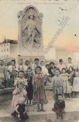 Carte postale ancienne Types d'Enfants Corses — Ajaccio (Corse-du-Sud)