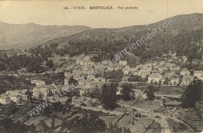 Carte postale ancienne Vue générale — Bastelica (Corse-du-Sud)