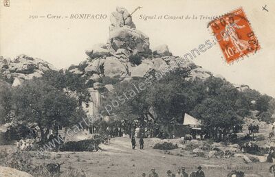 Carte postale ancienne Signal et Couvent de la Trinite — Bonifacio (Corse-du-Sud)