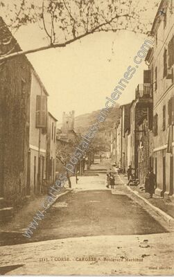 Carte postale ancienne Boulevard Marboeuf — Cargèse (Corse-du-Sud)