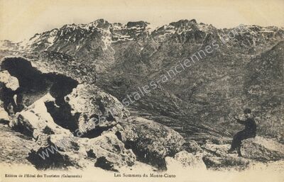 Carte postale ancienne Mont Cinto — Asco (Haute-Corse)