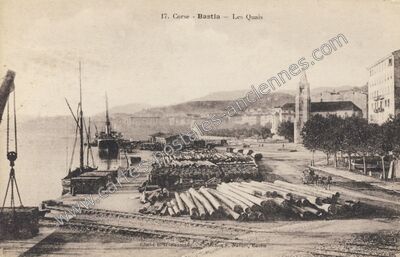 Carte postale ancienne Les Quais — Bastia (Haute-Corse)