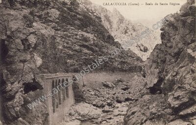 Carte postale ancienne Scala de Santa Régina — Calacuccia (Haute-Corse)