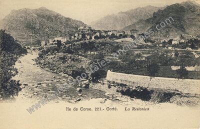 Carte postale ancienne La Restonica — Corte (Haute-Corse)