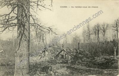 Carte postale ancienne Au rendez-vous de chasse — Cagna (Corse-du-Sud)