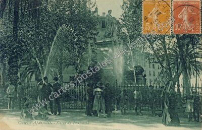 Carte postale ancienne Statue du Ier Consul — Ajaccio (Corse-du-Sud)