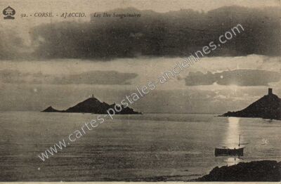 Carte postale ancienne Les Iles Sanguinaires — Ajaccio (Corse-du-Sud)