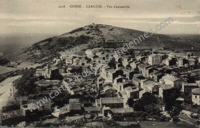 Carte postale ancienne Vue d'ensemble — Cargèse (Corse-du-Sud)