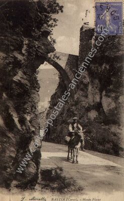 Carte postale ancienne Monte Piano — Bastia (Haute-Corse)