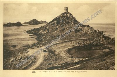 Carte postale ancienne La Parata et les Iles Sanguinaires — Ajaccio (Corse-du-Sud)