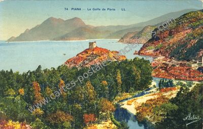 Carte postale ancienne Piana — Calanches de Piana (Corse-du-Sud)