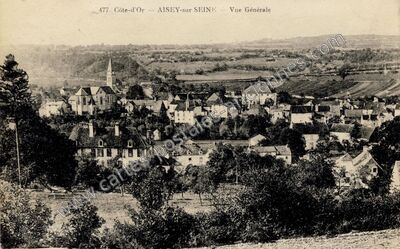 Carte postale ancienne Vue Générale — Aisey-sur-Seine (Côte-d'Or)