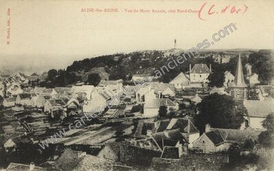Carte postale ancienne Vue du Mont Auxois, côté Nord-Ouest — Alise-Sainte-Reine (Côte-d'Or)