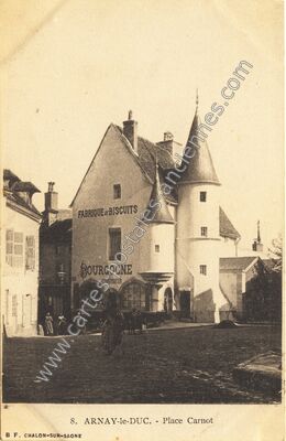 Carte postale ancienne Fabrique de biscuits Bourgogne Confiseur — Arnay-le-Duc (Côte-d'Or)