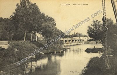 Carte postale ancienne Pont sur la Saône — Auxonne (Côte-d'Or)