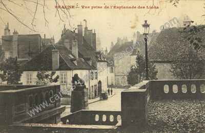 Carte postale ancienne Vue prise de l'Esplanade des Lions — Beaune (Côte-d'Or)
