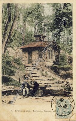 Carte postale ancienne Fontaine de Jouvence — Étaules (Côte-d'Or)
