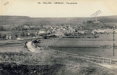 Carte postale ancienne Vue générale — Leuglay (Côte-d'Or)