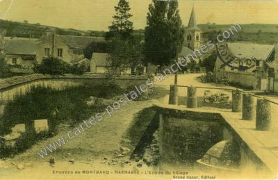 Carte postale ancienne L'Entrée du Village — Marmagne (Côte-d'Or)