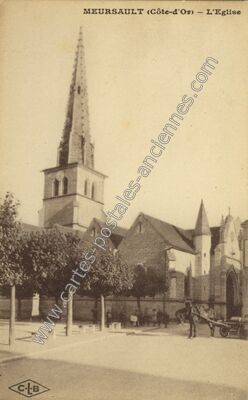 Carte postale ancienne L'Eglise — Meursault (Côte-d'Or)