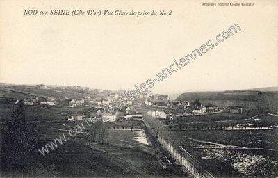 Carte postale ancienne Vue Générale prise du Nord — Nod-sur-Seine (Côte-d'Or)