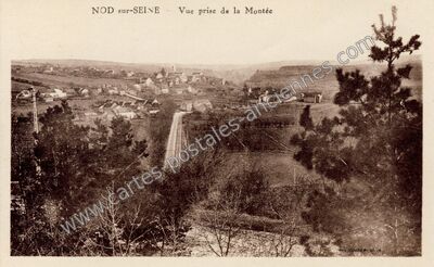 Carte postale ancienne Vue prise de la Montée — Nod-sur-Seine (Côte-d'Or)