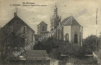 Carte postale ancienne Abside de l'Eglise Saint-Andoche — Saulieu (Côte-d'Or)