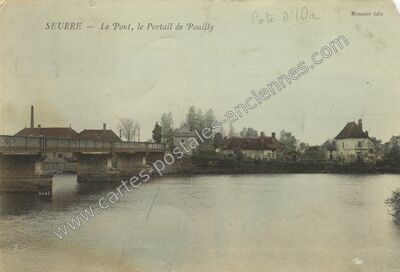Carte postale ancienne Le Pont, le Portail de Pouilly — Seurre (Côte-d'Or)