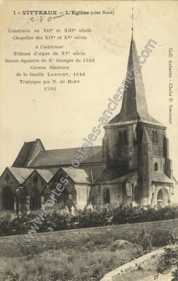 Carte postale ancienne L'Eglise (côté Nord) — Vitteaux (Côte-d'Or)