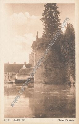 Carte postale ancienne Tour d'Anxois — Saulieu (Côte-d'Or)