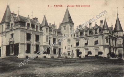 Carte postale ancienne Château de la Chesnaye — Athée (Côte-d'Or)