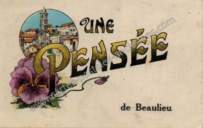 Carte postale ancienne Une pensée — Beaulieu (Côte-d'Or)