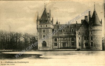 Carte postale ancienne Chateau de Contencon — Cérilly (Côte-d'Or)