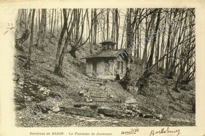 Carte postale ancienne Fontaine de Jouvence — Étaules (Côte-d'Or)