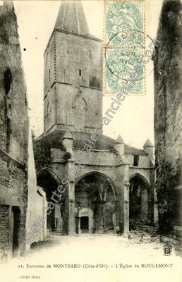 Carte postale ancienne L'Église de ROUGEMONT — Rougemont (Côte-d'Or)