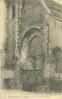 Carte postale ancienne Le Portail de l'Eglise — Saint-Jean-de-Losne (Côte-d'Or)