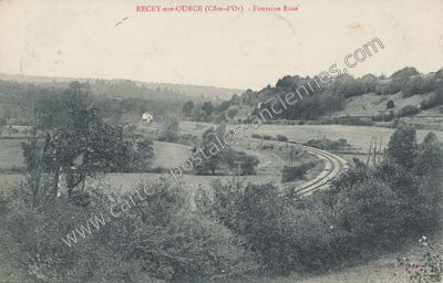 Carte postale ancienne Fontaine Rose — Recey-sur-Ource (Côte-d'Or)