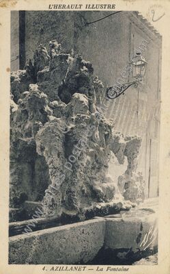 Carte postale ancienne La Fontaine — Azillanet (Hérault)
