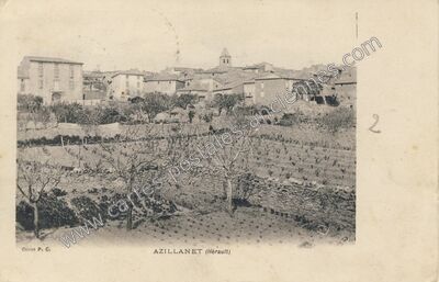 Carte postale ancienne Azillanet — Azillanet (Hérault)