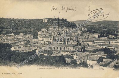 Carte postale ancienne Côté de la Ramasse — Clermont-l'Hérault (Hérault)