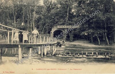 Carte postale ancienne Restaurant de Lave — Lamalou-les-Bains (Hérault)