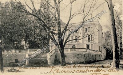 Carte postale ancienne Le Château de Montplaisir — Lodève (Hérault)