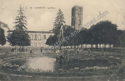 Carte postale ancienne Le Parc — Lodève (Hérault)