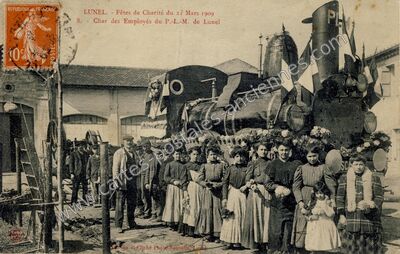 Carte postale ancienne Lunel 1909 — Lunel (Hérault)