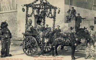 Carte postale ancienne Lunel 1909 — Lunel (Hérault)