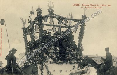Carte postale ancienne Lunel 1909 — Lunel (Hérault)