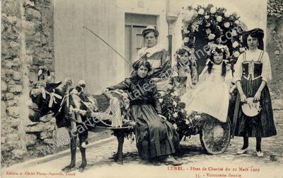 Carte postale ancienne Lunel 1909 — Lunel (Hérault)