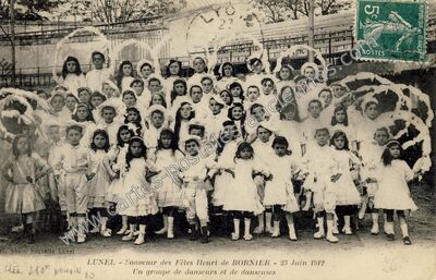 Carte postale ancienne Lunel 1912 — Lunel (Hérault)
