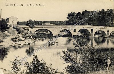 Carte postale ancienne Le Pont de Lunel — Lunel (Hérault)